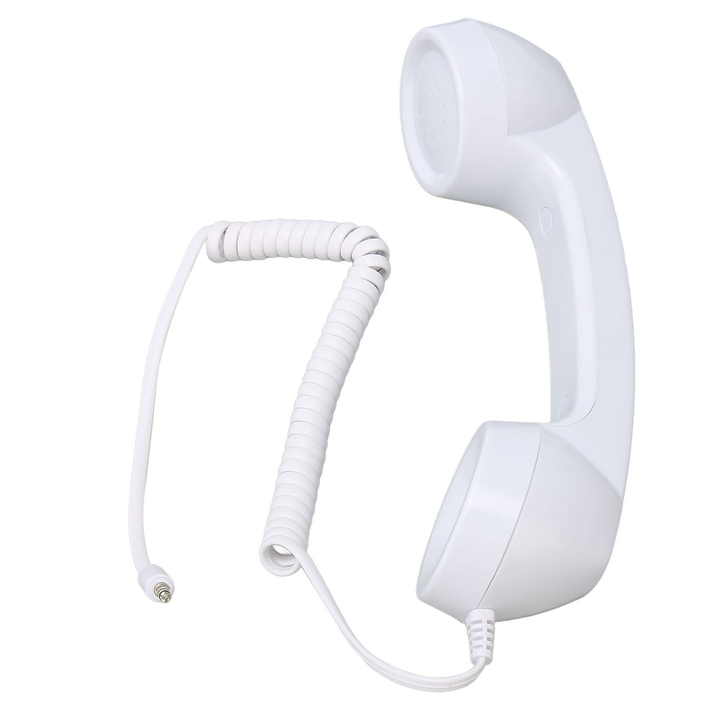 Retro Phone Handset Multifunction Radiation Proof Handheld Cell Phone Receiver for Mobile Phones Computers White