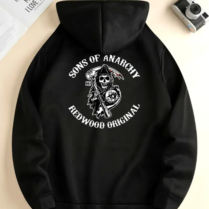 New European And American Printed Hooded Sweatshirt