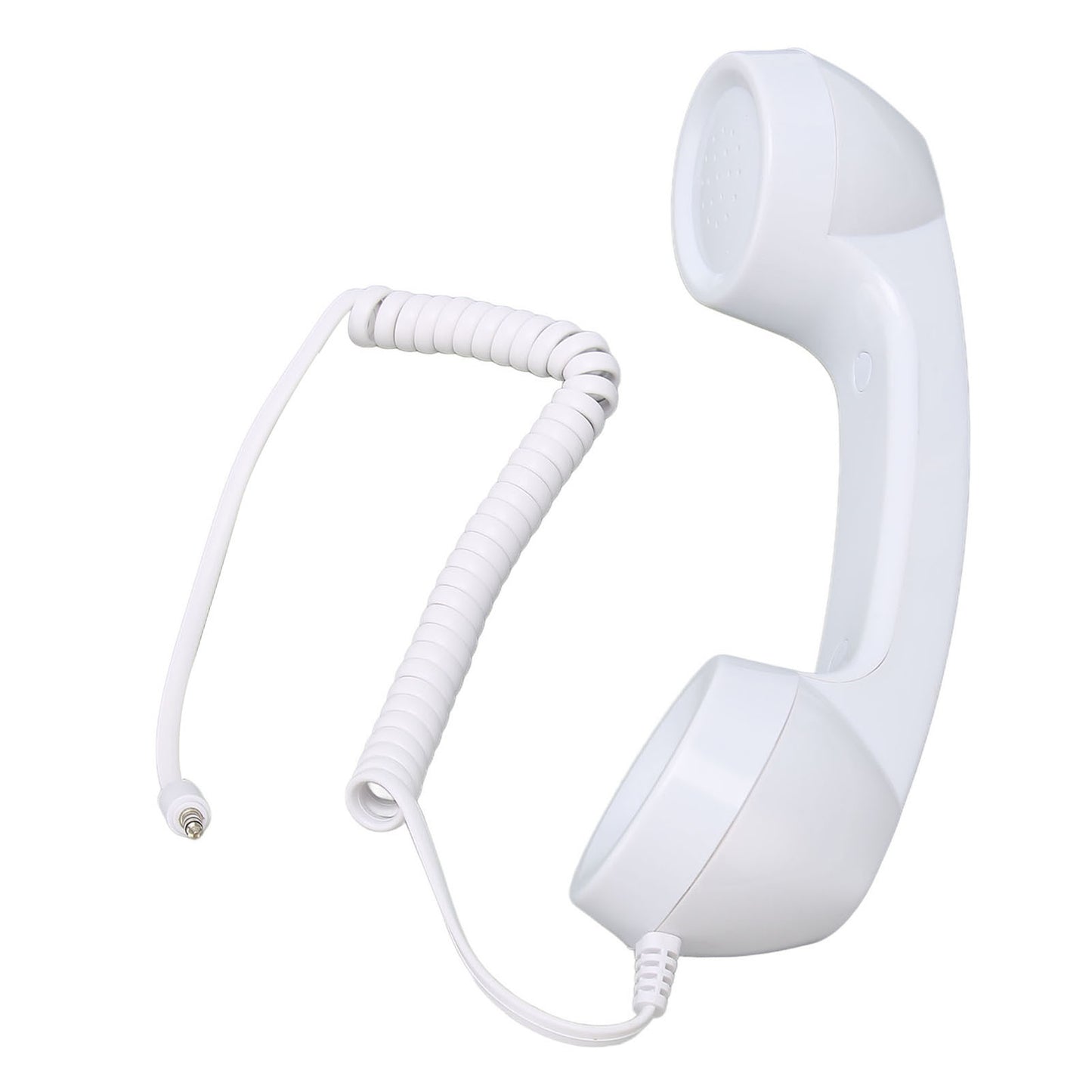 Retro Phone Handset Multifunction Radiation Proof Handheld Cell Phone Receiver for Mobile Phones Computers White