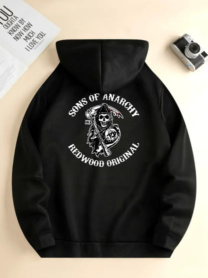 New European And American Printed Hooded Sweatshirt