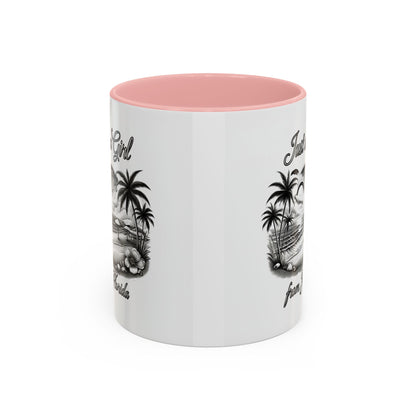 Florida Vibes Coffee Mug, Just a Girl from Florida Gift, Tropical Beach Mug, Souvenir Coffee Cup, Summery Drinkware