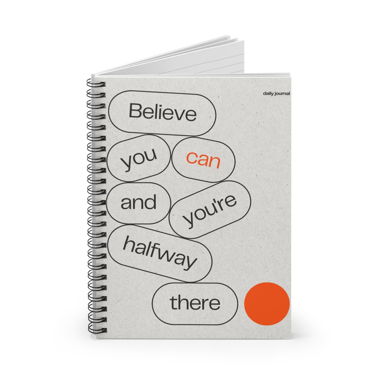 Motivational Spiral Notebook - Daily Journal, Goal Setting, Inspirational Gift,