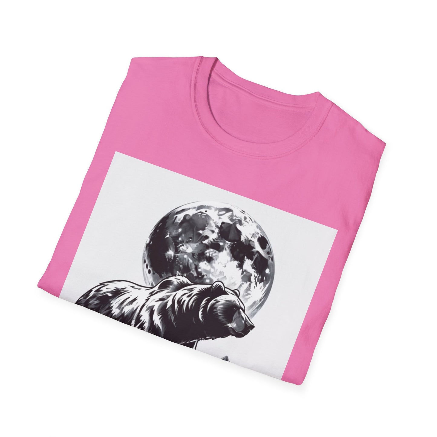 Moonlit Bear Unisex T-Shirt | Nature Lover Gift, Wildlife Tee, Outdoor Adventure Shirt, Graphic Apparel, Eco-Friendly Fashion