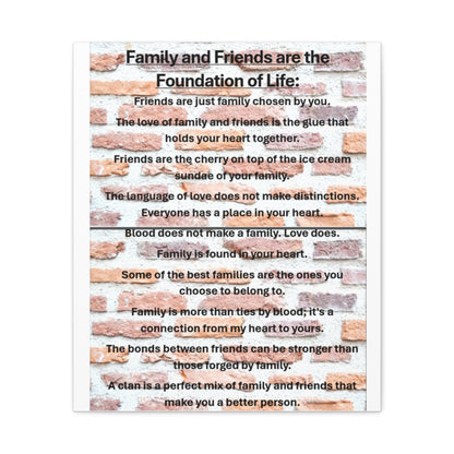 Inspirational Canvas Wall Art, Family and Friends Quote, Home Decor, Meaningful