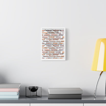 Inspirational Canvas Wall Art, Family and Friends Quote, Home Decor, Meaningful