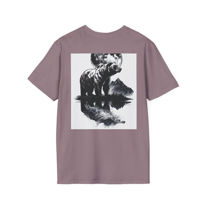 Moonlit Bear Unisex T-Shirt | Nature Lover Gift, Wildlife Tee, Outdoor Adventure Shirt, Graphic Apparel, Eco-Friendly Fashion