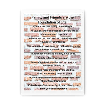 Inspirational Canvas Wall Art, Family and Friends Quote, Home Decor, Meaningful