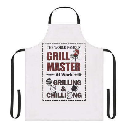 Grill Master Apron - Perfect Gift for BBQ Lovers, Cooking, Grilling, Father's Day, Birthday
