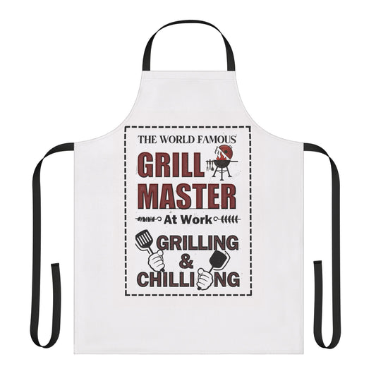 Grill Master Apron - Perfect Gift for BBQ Lovers, Cooking, Grilling, Father's Day, Birthday