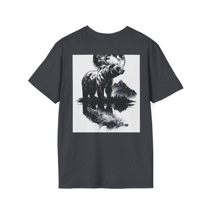 Moonlit Bear Unisex T-Shirt | Nature Lover Gift, Wildlife Tee, Outdoor Adventure Shirt, Graphic Apparel, Eco-Friendly Fashion
