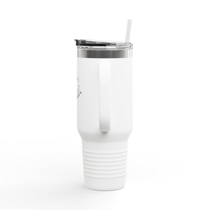 Smiley Insulated Travel Mug, 40oz | Perfect for Coffee Lovers, Camping, Road Trips, Gifts, Happy Vibes
