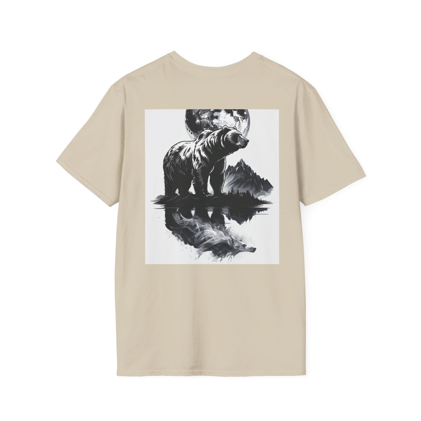 Moonlit Bear Unisex T-Shirt | Nature Lover Gift, Wildlife Tee, Outdoor Adventure Shirt, Graphic Apparel, Eco-Friendly Fashion