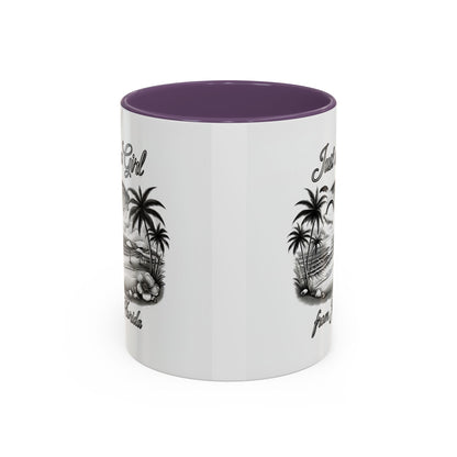 Florida Vibes Coffee Mug, Just a Girl from Florida Gift, Tropical Beach Mug, Souvenir Coffee Cup, Summery Drinkware