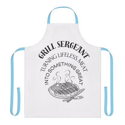 Grill Sergeant Apron - Fun Cooking Gift for BBQ Lovers, Chef Outfit, Summer Cookouts, Father's Day, Hobbyist Kitchen Gear