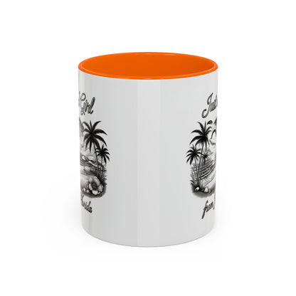 Florida Vibes Coffee Mug, Just a Girl from Florida Gift, Tropical Beach Mug, Souvenir Coffee Cup, Summery Drinkware