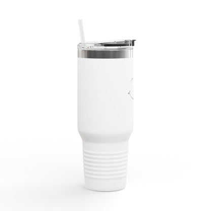 Smiley Insulated Travel Mug, 40oz | Perfect for Coffee Lovers, Camping, Road Trips, Gifts, Happy Vibes