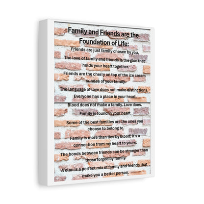 Inspirational Canvas Wall Art, Family and Friends Quote, Home Decor, Meaningful