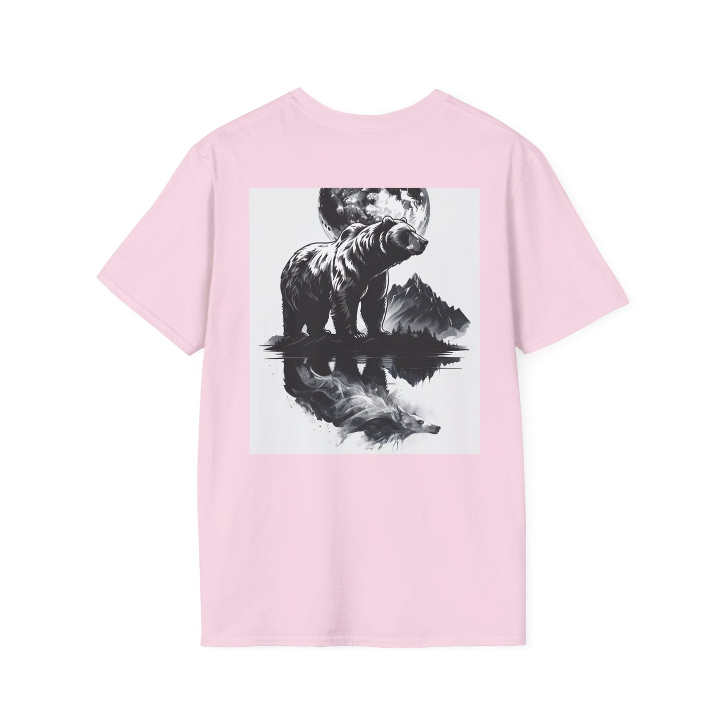 Moonlit Bear Unisex T-Shirt | Nature Lover Gift, Wildlife Tee, Outdoor Adventure Shirt, Graphic Apparel, Eco-Friendly Fashion