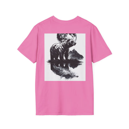 Moonlit Bear Unisex T-Shirt | Nature Lover Gift, Wildlife Tee, Outdoor Adventure Shirt, Graphic Apparel, Eco-Friendly Fashion