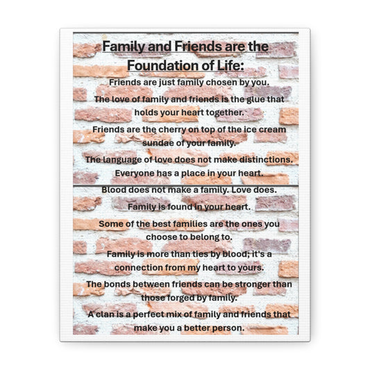 Inspirational Canvas Wall Art, Family and Friends Quote, Home Decor, Meaningful