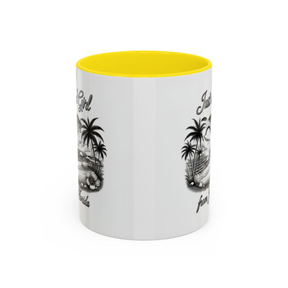 Florida Vibes Coffee Mug, Just a Girl from Florida Gift, Tropical Beach Mug, Souvenir Coffee Cup, Summery Drinkware
