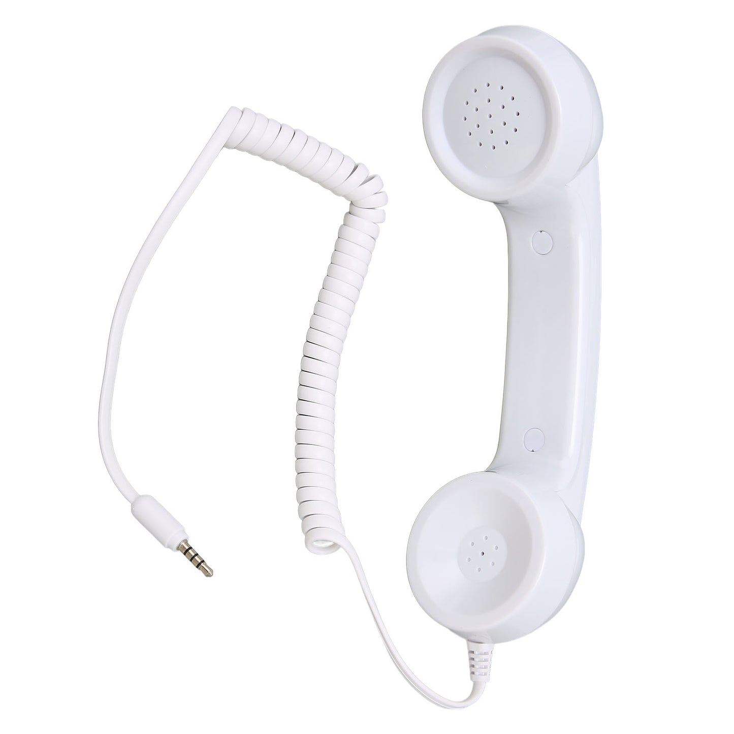 Retro Phone Handset Multifunction Radiation Proof Handheld Cell Phone Receiver for Mobile Phones Computers White