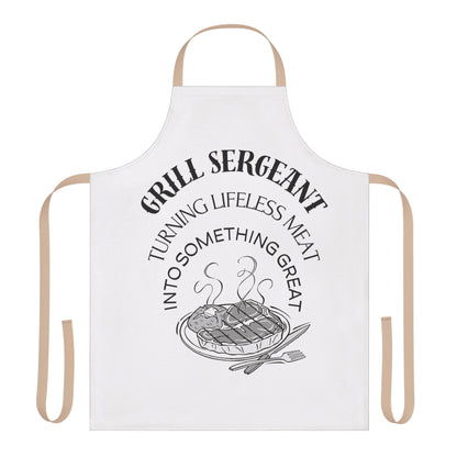 Grill Sergeant Apron - Fun Cooking Gift for BBQ Lovers, Chef Outfit, Summer Cookouts, Father's Day, Hobbyist Kitchen Gear