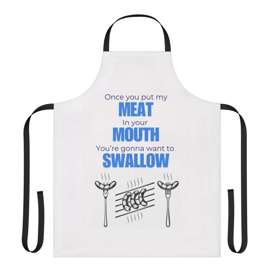 Funny BBQ Apron with 5-Color Straps, Gift for Grill Lovers, Cooking Humor Apron, Chef Gift, Kitchen Accessories, Cookout Apparel