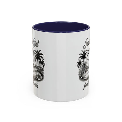 Florida Vibes Coffee Mug, Just a Girl from Florida Gift, Tropical Beach Mug, Souvenir Coffee Cup, Summery Drinkware