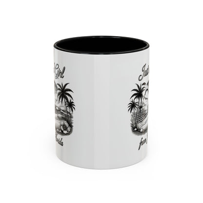 Florida Vibes Coffee Mug, Just a Girl from Florida Gift, Tropical Beach Mug, Souvenir Coffee Cup, Summery Drinkware