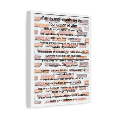 Inspirational Canvas Wall Art, Family and Friends Quote, Home Decor, Meaningful