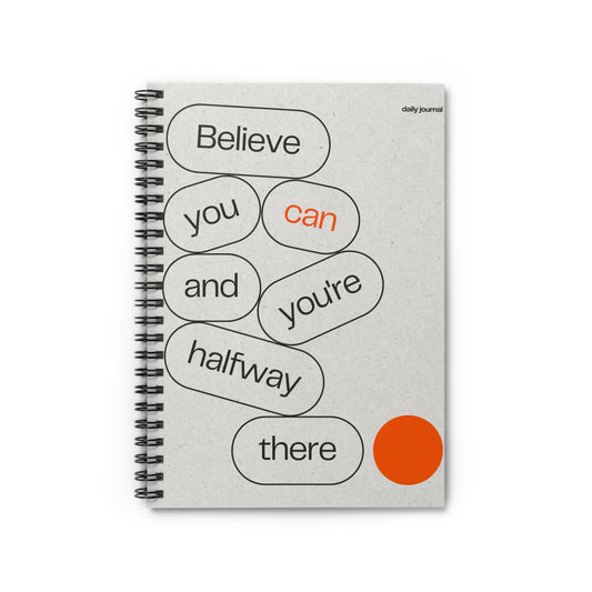 Motivational Spiral Notebook - Daily Journal, Goal Setting, Inspirational Gift,