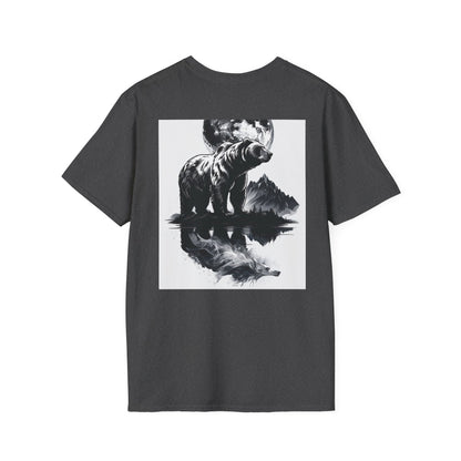 Moonlit Bear Unisex T-Shirt | Nature Lover Gift, Wildlife Tee, Outdoor Adventure Shirt, Graphic Apparel, Eco-Friendly Fashion