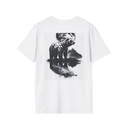 Moonlit Bear Unisex T-Shirt | Nature Lover Gift, Wildlife Tee, Outdoor Adventure Shirt, Graphic Apparel, Eco-Friendly Fashion