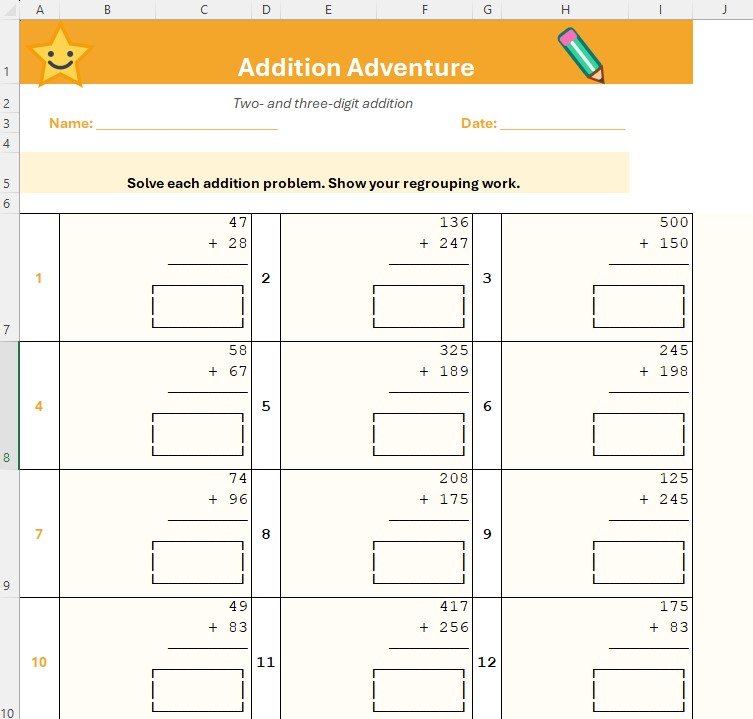 2nd–3rd Grade Math Skills Bundle – Worksheets, Activities & Practice Pack (Digital Download)