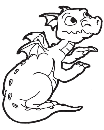 Dragon Coloring Book - 32 pages - This is a digital product