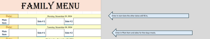 Printable Meal Planner - Print and Use - This is a digital product - Different designs to pick from