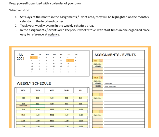 2024 Printable Calendars