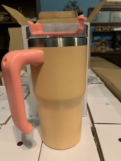 20 oz Tumbler with Handle and straw