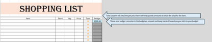 Printable Meal Planner - Print and Use - This is a digital product - Different designs to pick from