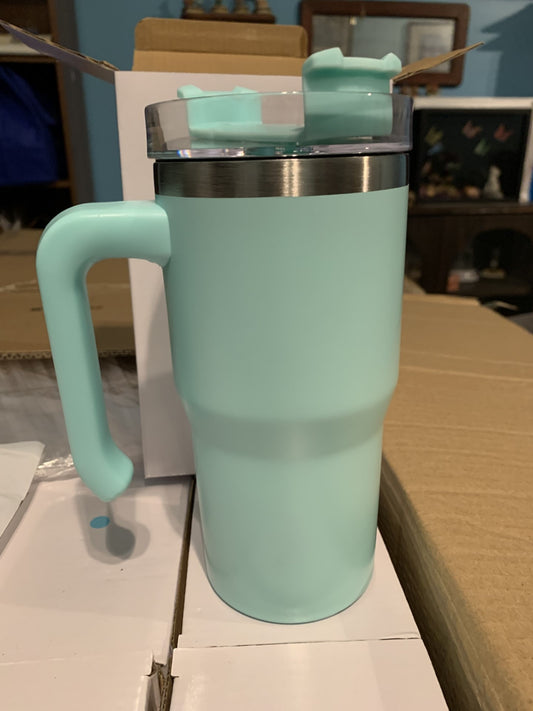 20 oz Tumbler with Handle and straw